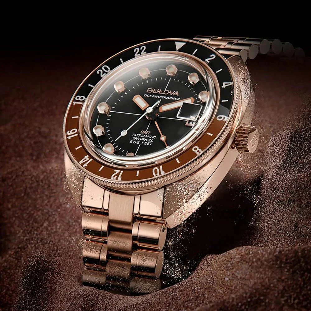 Bulova Oceanographer GMT 41mm Mens Watch 97B215 - Image 2