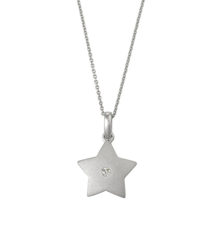 Diamond Star Necklace 0.04ct